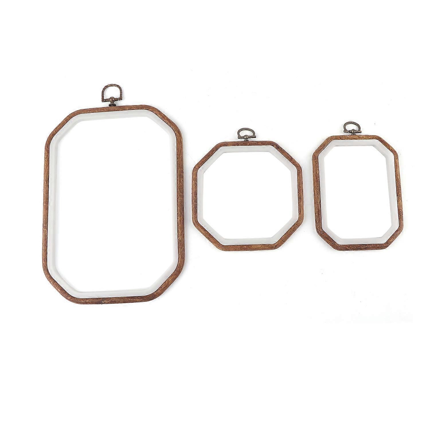 3pcs Household Handicraft DIY Embroidery Hoops Needlecraft Cross Stitch Ring Frame