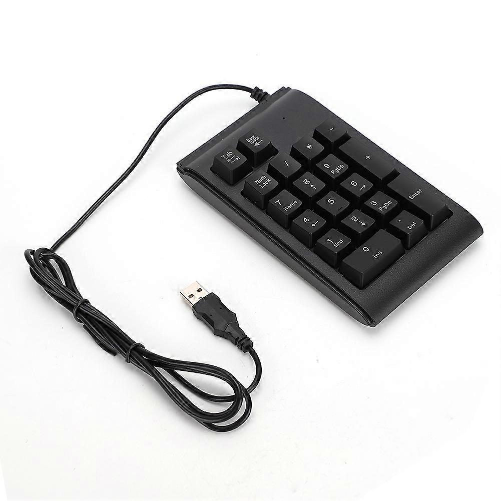 19-key Portable Mini Wired Tricolor Digital Keyboard for Notebook Desktop Computer
