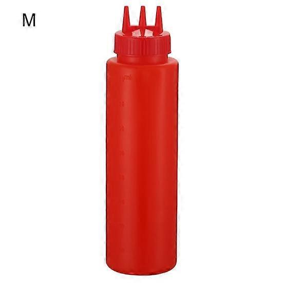 Refillable Squeeze Bottle Food Grade 3 Hole Large Capacity Condiment Bottles for Kitchen