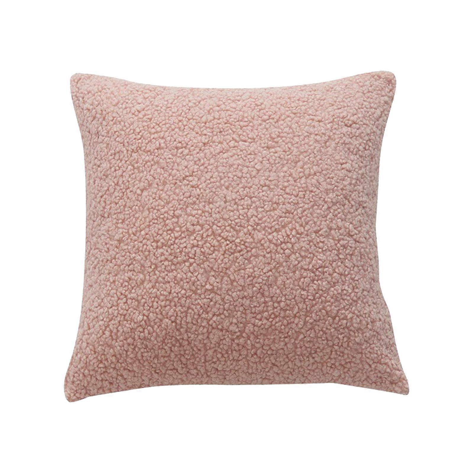 כיסוי כרית צמר קטיפה 45x45 ס"מ כיסוי כרית לזרוק מרובע משק בית לציוד קישוט לחדר שינה ביתי אבקת מורנדי ביתית