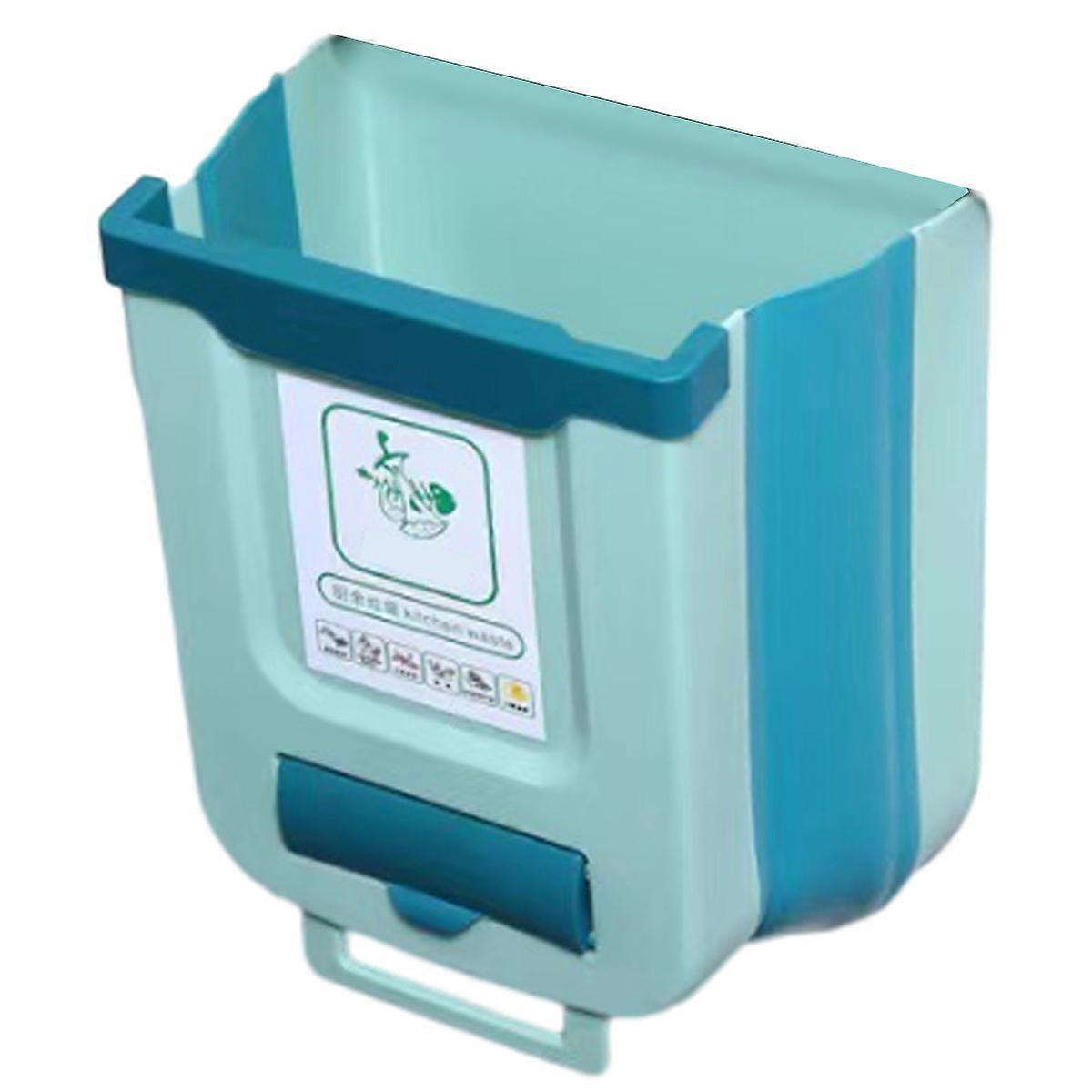 Hanging Kitchen Trash Can, Foldable, 2.4 Gallon