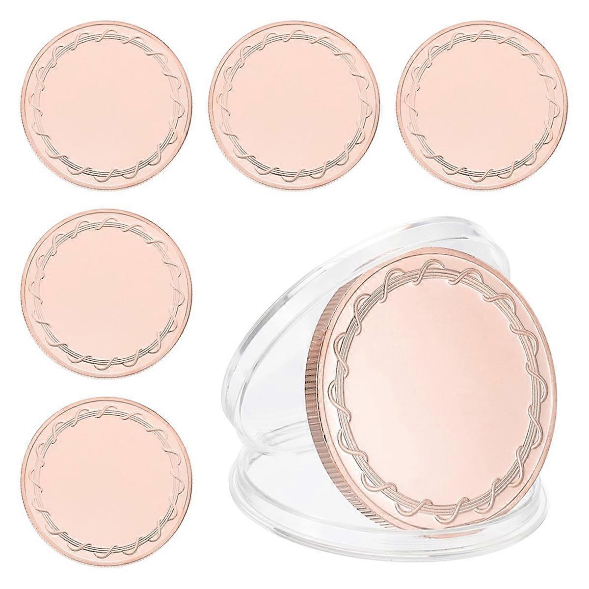 6pcs Blank Coins for Engraving, 40mm Coin Blanks Laser-Engraving Blanks Custom Challenge-Coins Poli