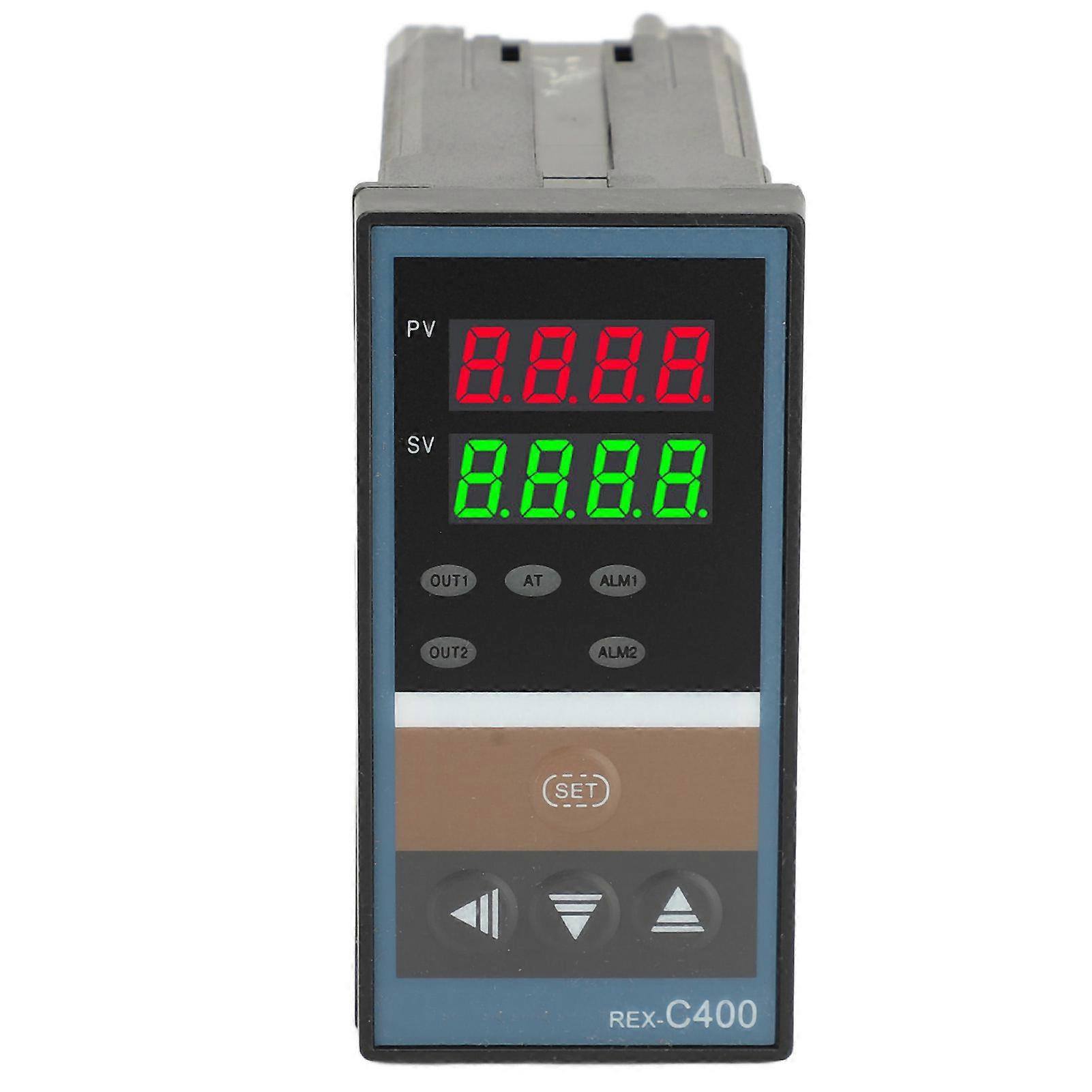 PID Temperature Controller, 220-V AC PID Thermostat Regulator Digital Temperature Controller Indicator, PID Control Thermostat with SSR Solid