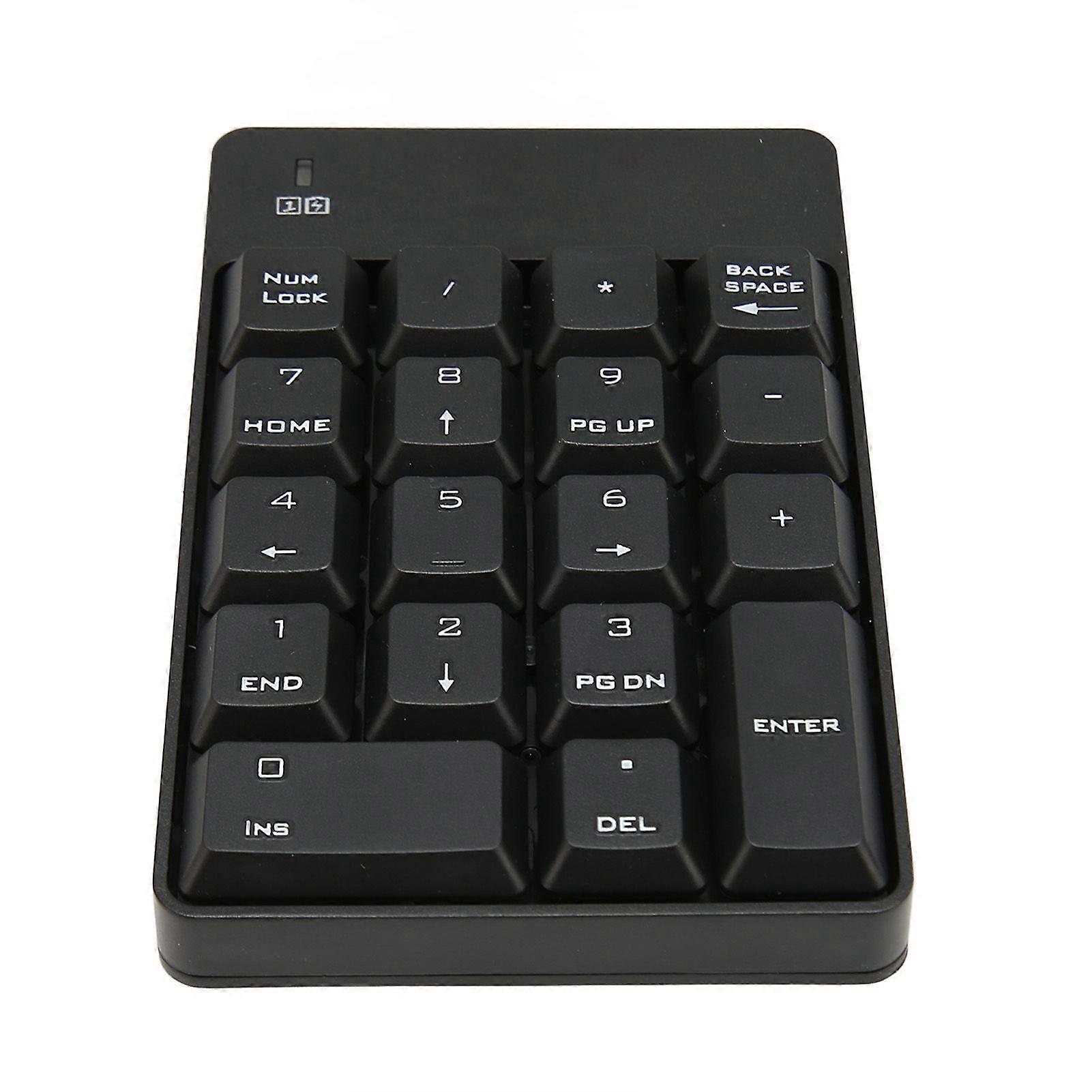 SQCLV Numeric Keypad SK 51AG 2.4G Wireless 18 Keys Soft Press Touch USB Number Pad for Home Work Office Black