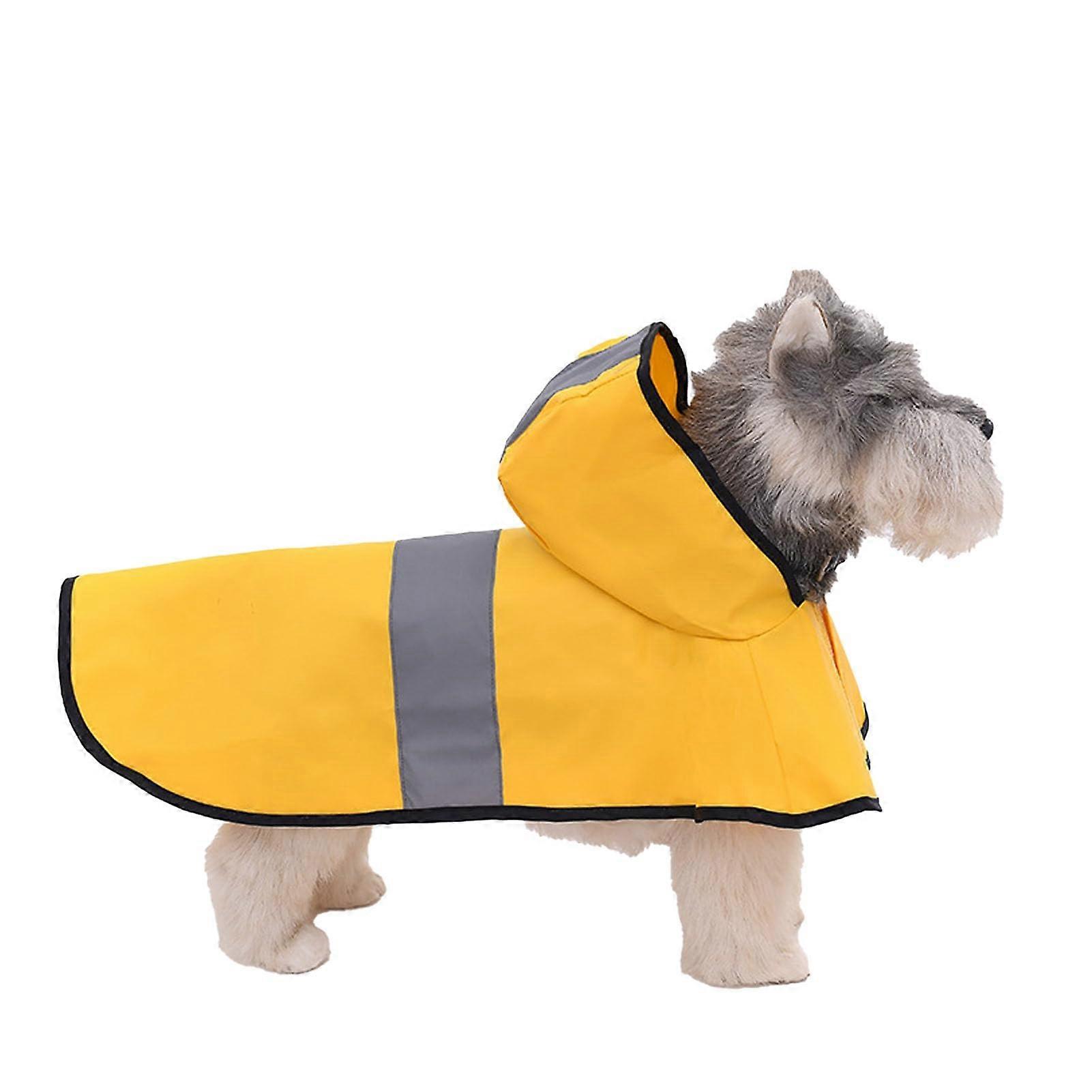 Reflective Dog Raincoat Size S for Rainy Days and Outdoor Walks with Reflective Trim