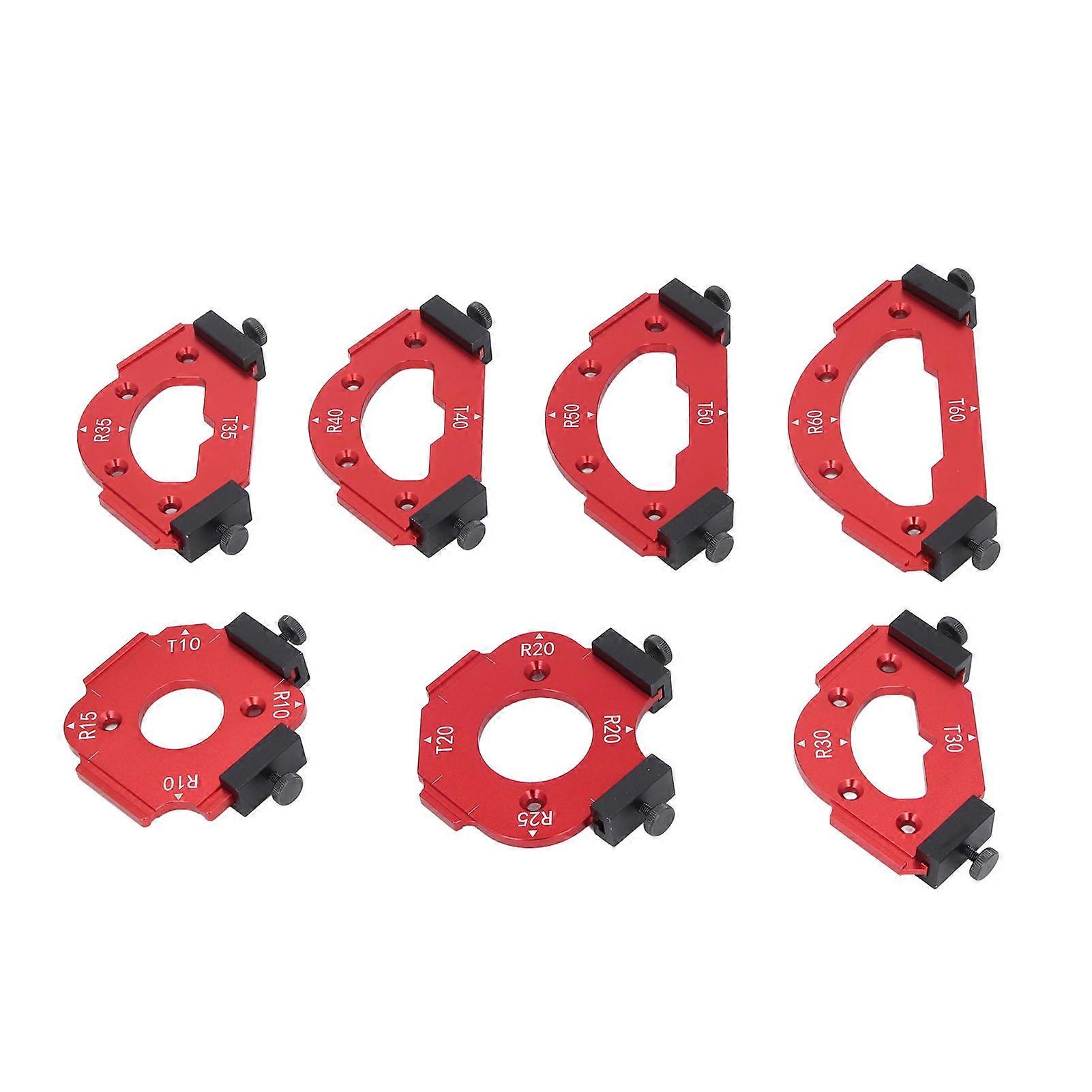 Table Corner Router Jig Set Trimming Machine Aluminium Alloy Router Radius Template Kits Woodworking Trimming Tools R10-R60