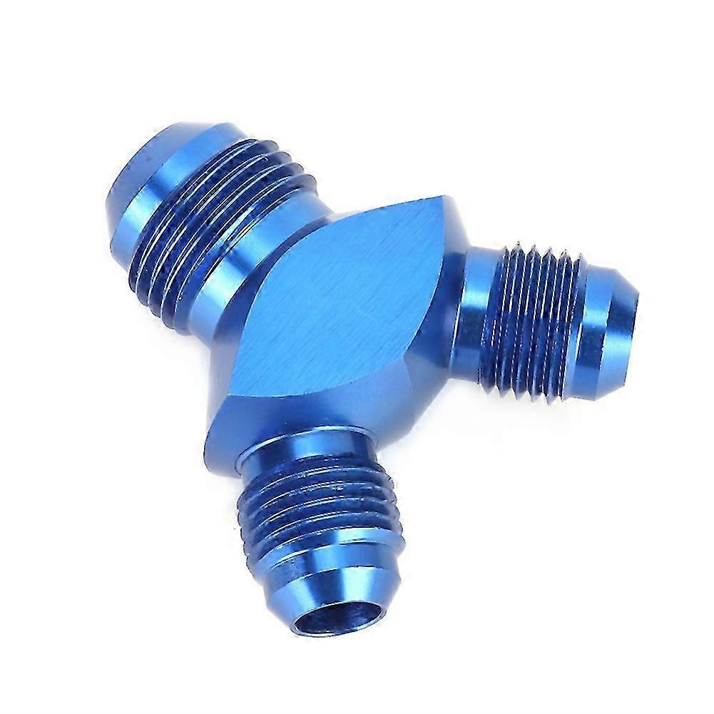 Y-Block Stecker Bördelverschraubung Adapter 2X AN6 A Stecker auf AN6 6 AN Stecker Blau f26