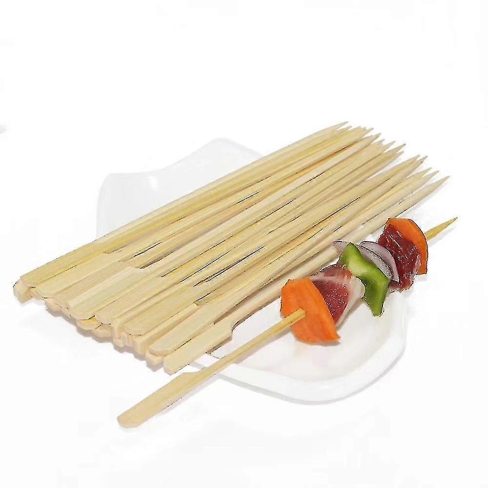 100pcs 18cm Barbecue Bamboo Skewers Disposable Bamboo Stick Barbecue Paddle Skewers SX