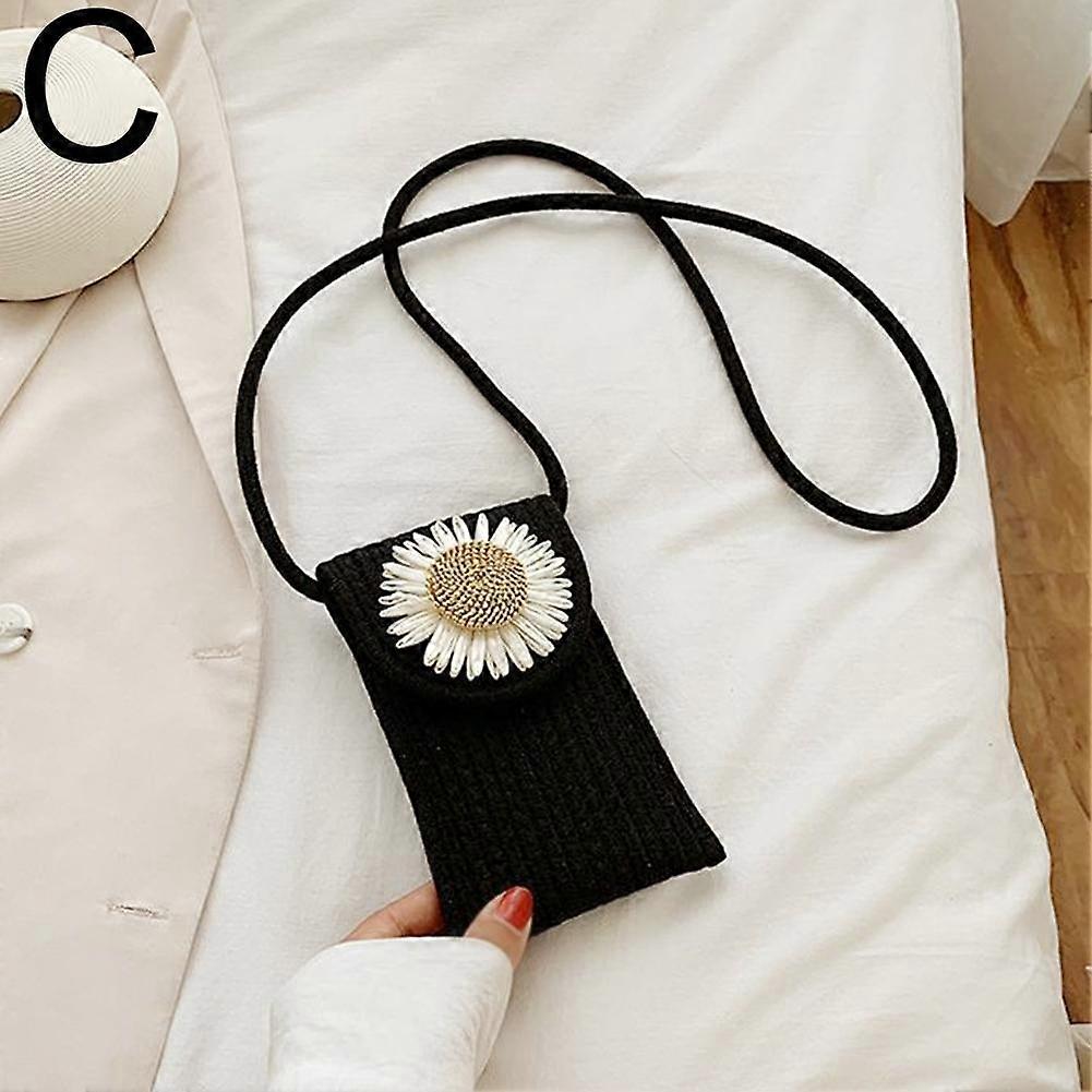 mini shoulder bag hand woven three-dimensional flower diagonal cross bag