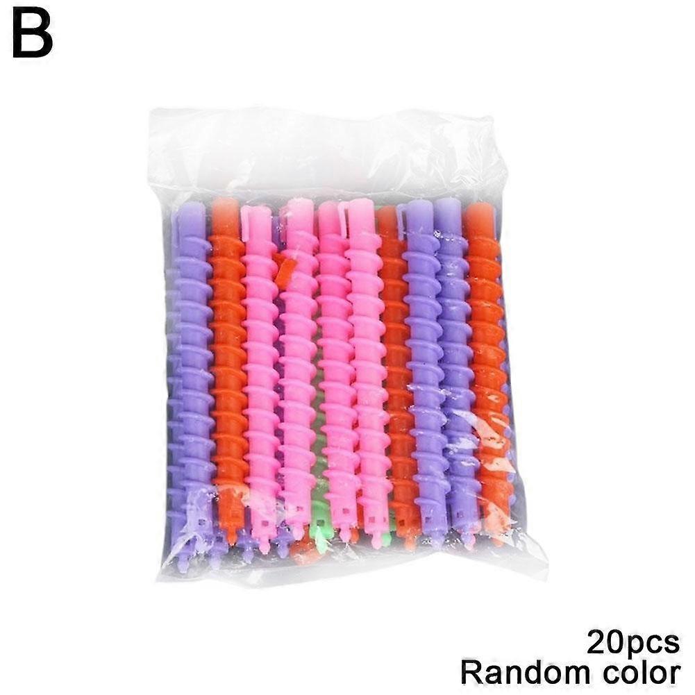 Plastic Hair Curling Rods 20 Pack DIY Manual Perm Rollers for Waves Curly Hairstyles