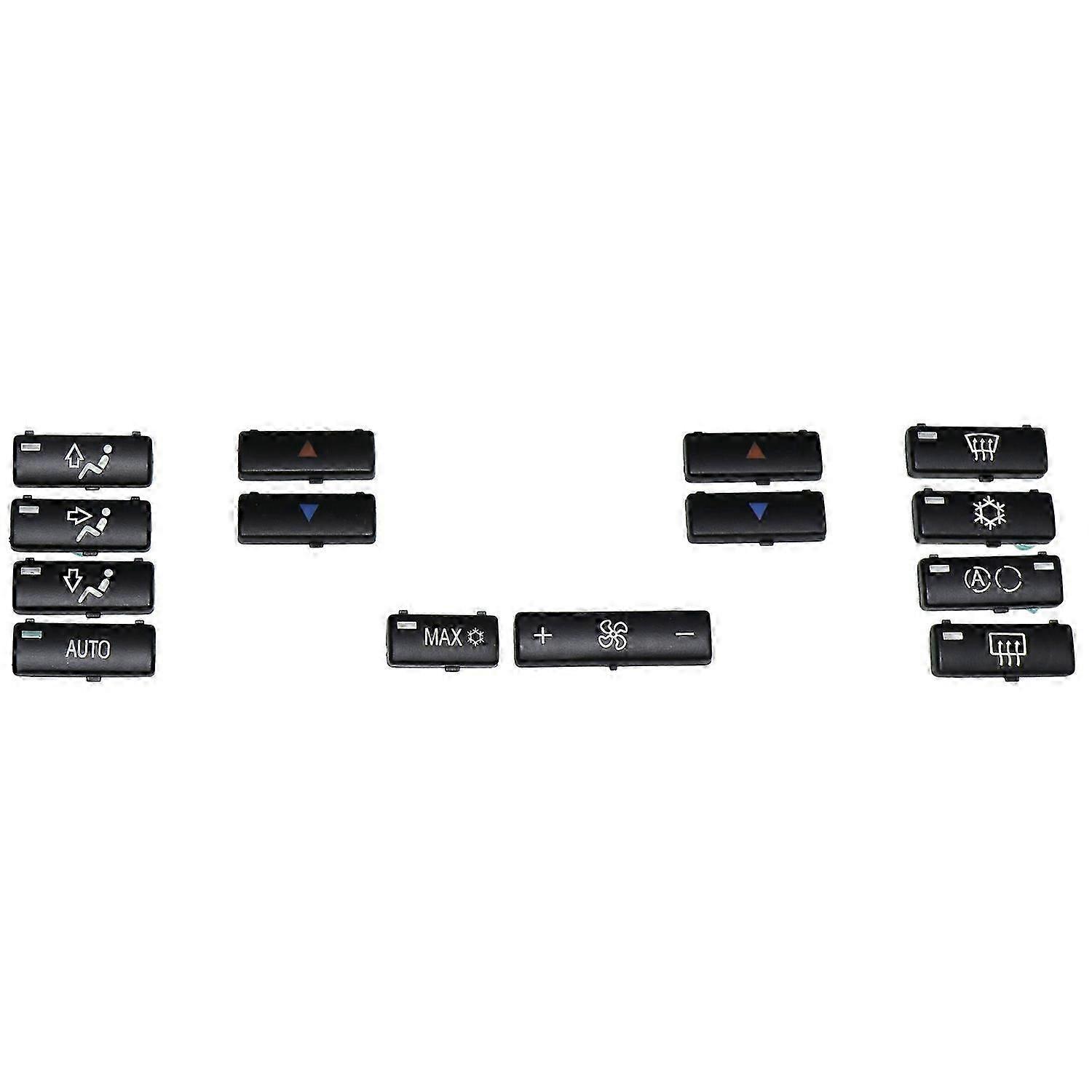 BMW E39 E53 525i 530i 540i M5 X5 jsの14ボタンキーキャップカーエアコンA / Cコントロールパネルスイッチボタンキーカバー