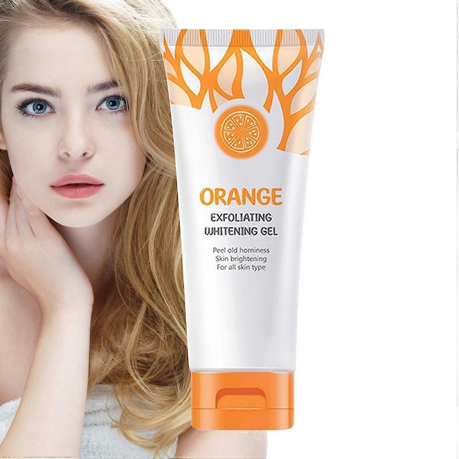 フェイスエクスフォリエイティングジェル - ナチュラルオレンジエクスフォリエイティングジェルフェイススクラブ 女性用 - 乾燥肌、普通肌、脂性肌、混合肌用の保湿エクスフォリエーター 50g
