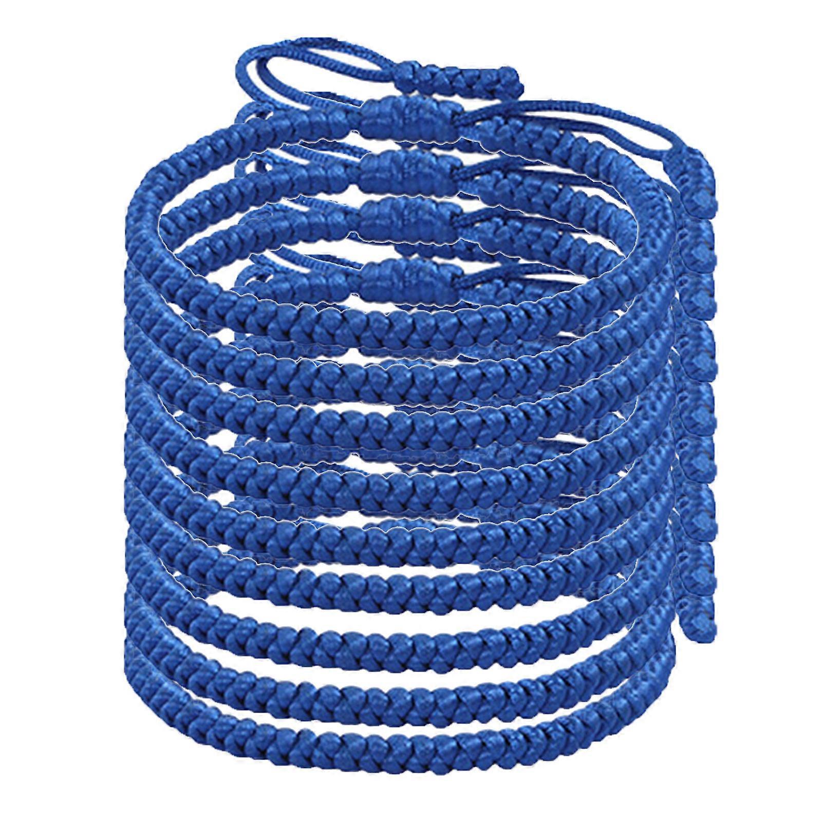 Adjustable Braided Cord Bracelets Versatile Woven Bracelets Accessory Braided Chain for Daily Wear Dates Parties  Blue