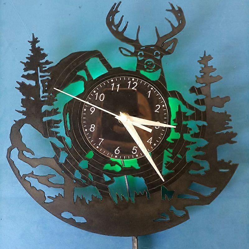 Zk50 Creative Planet Led Wall Lamp Background Wall Clock Night Light Plug-In Remote Control Version Decorative Lamp