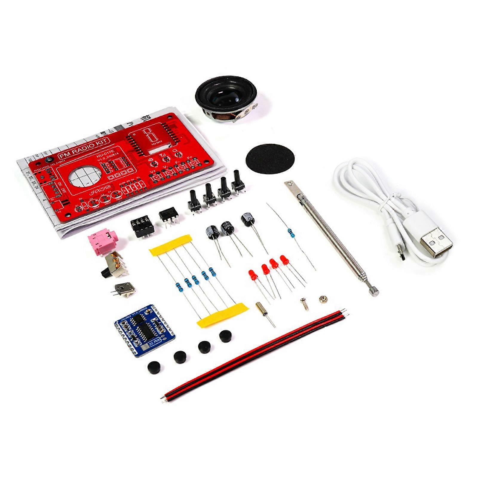 Wireless Receiver DIY Kit Mastering Soldering While Building FM Radio Standard RDA5807 (87-108MHz)
