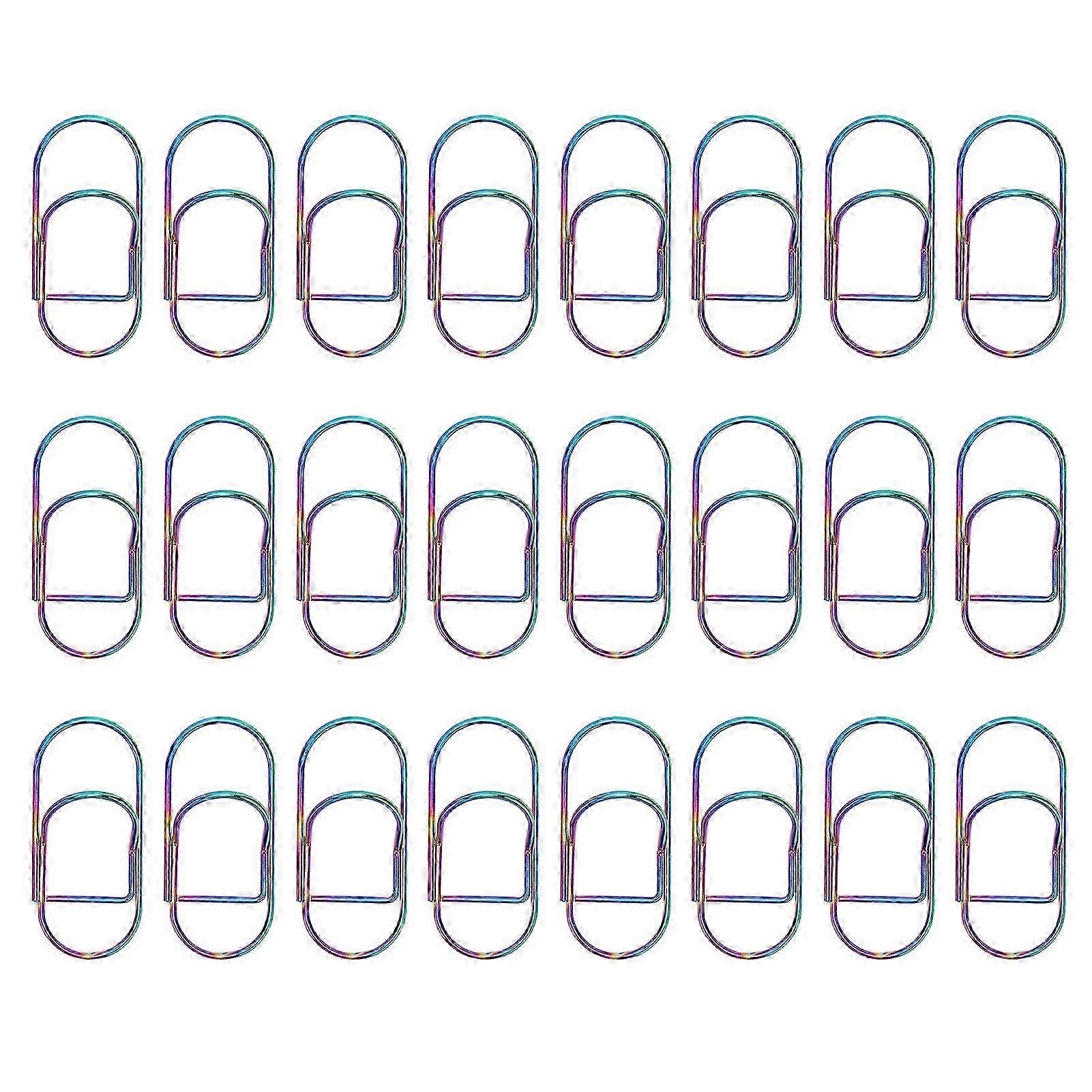 24pcs Metal Pen Clips Colorful Rustproof Multipurpose Pen Holder Clips for Notebooks School