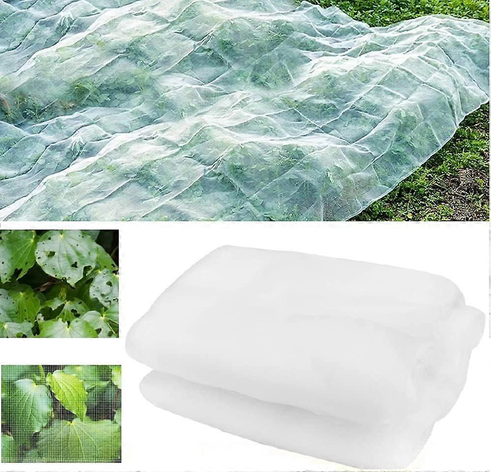 Polyester Vegetable Insect Net 2.5 * 10M Odorless Insect Net Tear Resistant Durable Vegetable Garden Insect Net - White