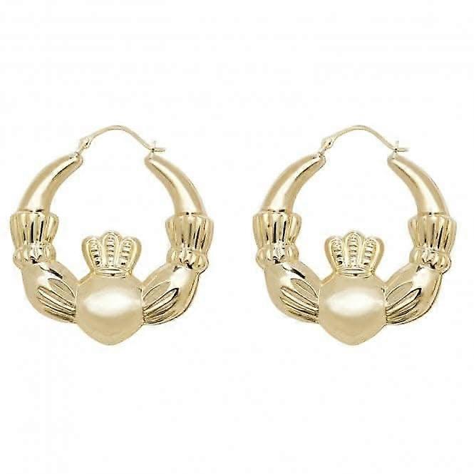 9ct Yellow Gold Claddagh Earrings ER428