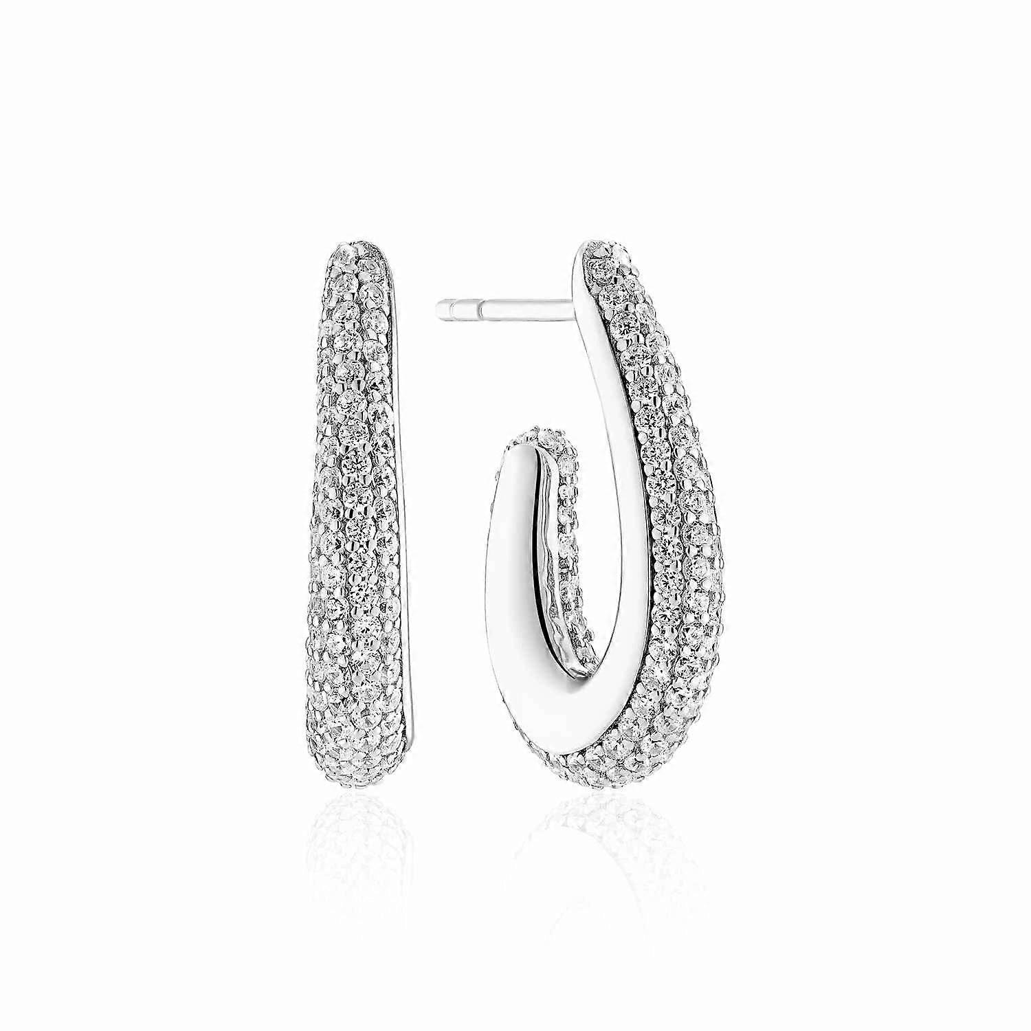 Sterling Silver Goccia Parvus Earrings  SJ-E2486-CZ