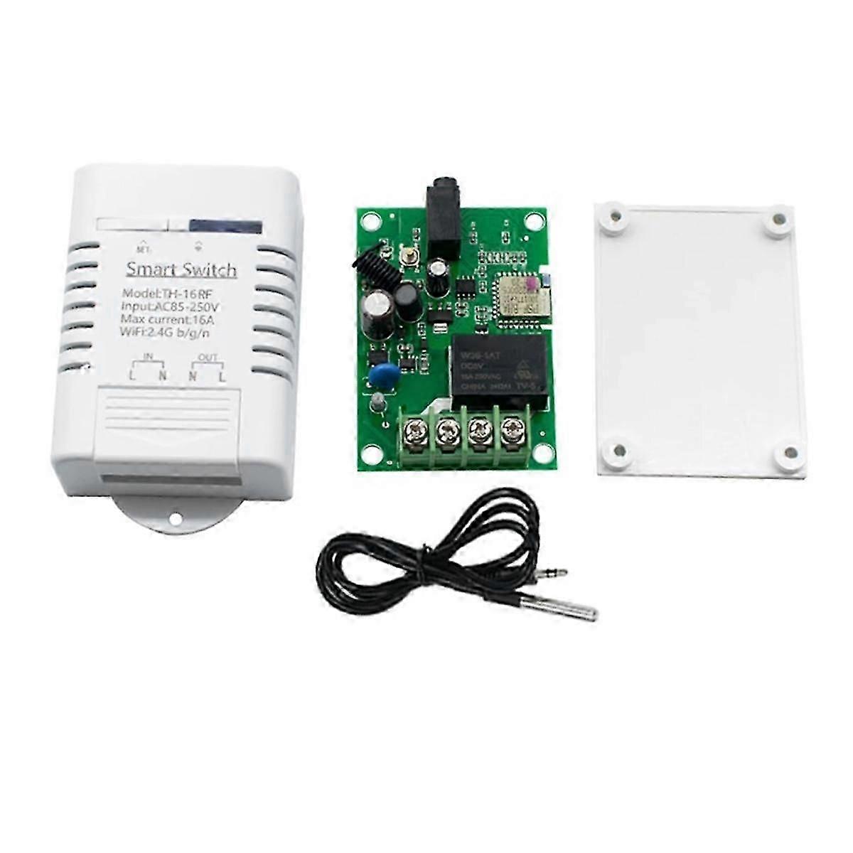 Switch Temperature Humidity Monitor Meter with Sensor Cable,Smart Home Automation Kit JN