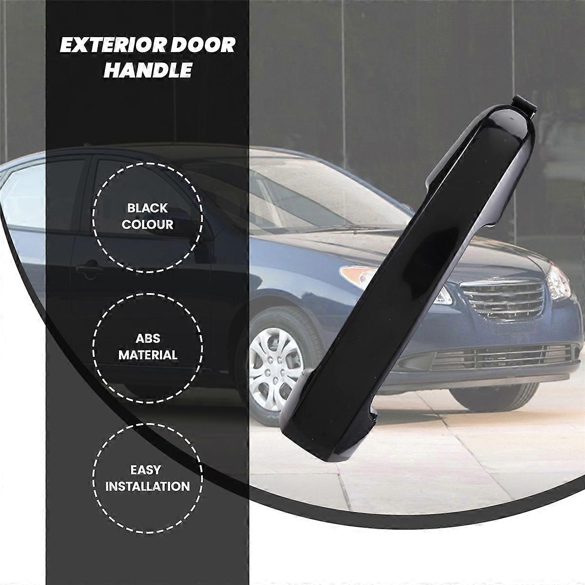 Poignée De Porte Extérieure Arrière Pour Hyundai Elantra 2007-2012 - Noire, Neuve