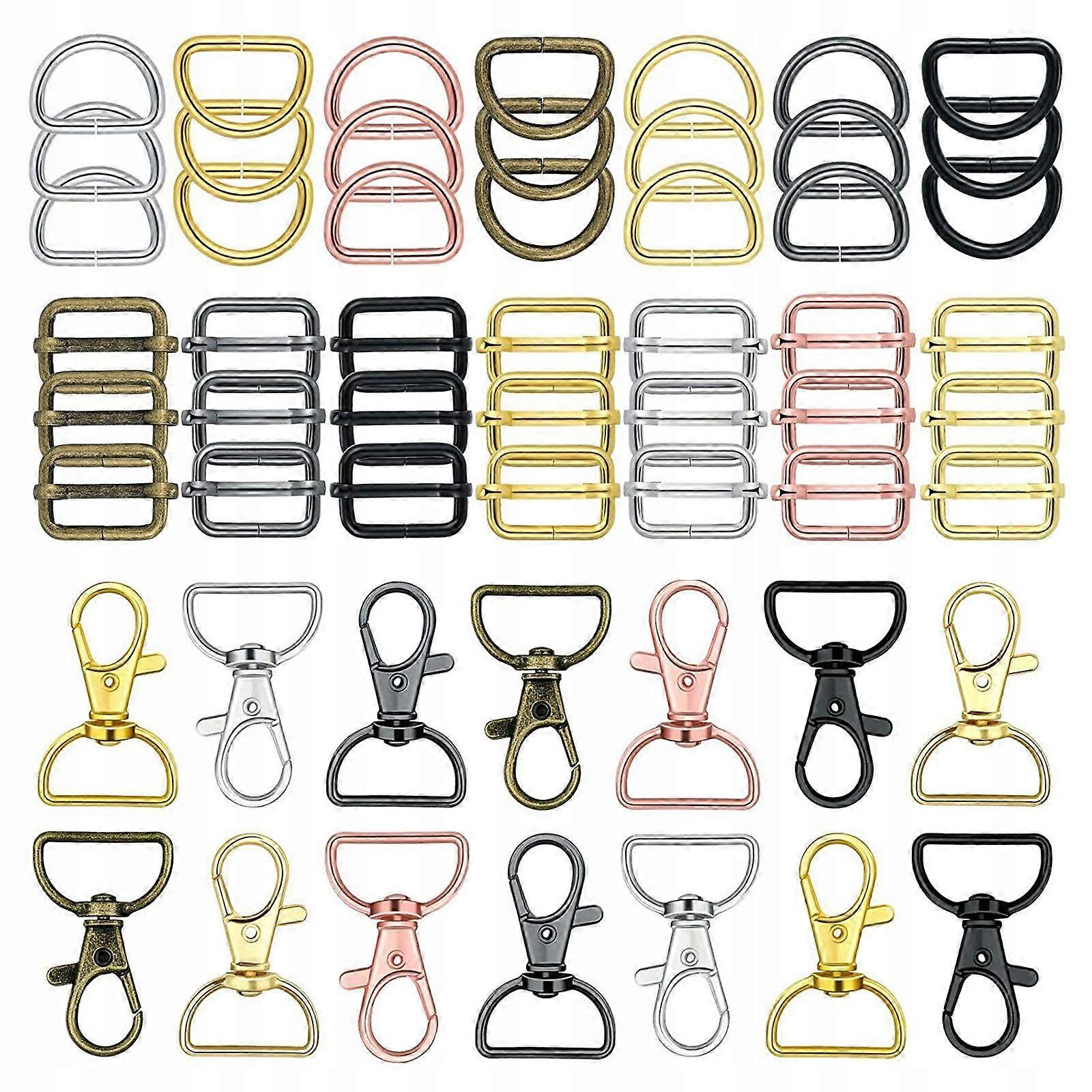 Handbag Hardware, 56 Pcs. Swivel Hook With D-rings For