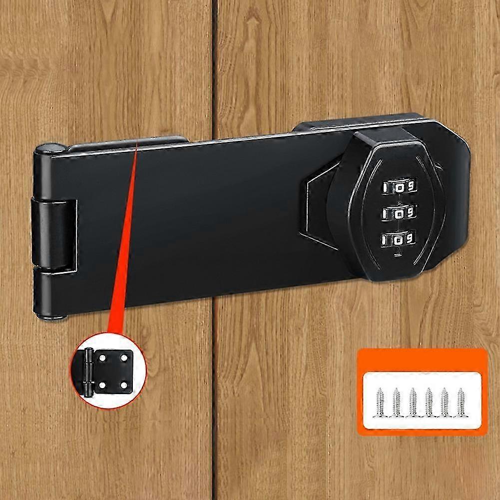 Security Slide Latch Lock with Combination Lock for Small Household Cabinets