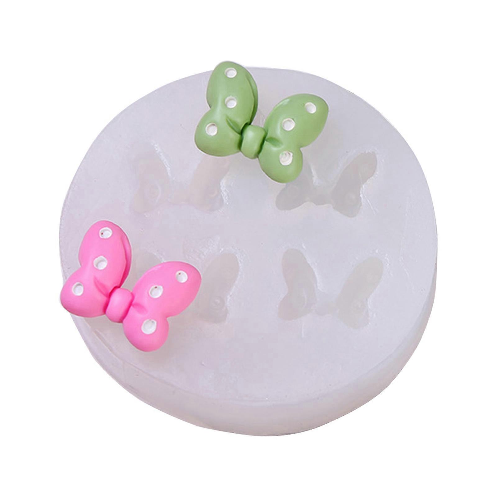 DIYフォンダンモールドチョコレートモールドキャンディーモールド蝶結びシェイプベーキングガジェットシリコン素材ベーキングアクセサリー4種類