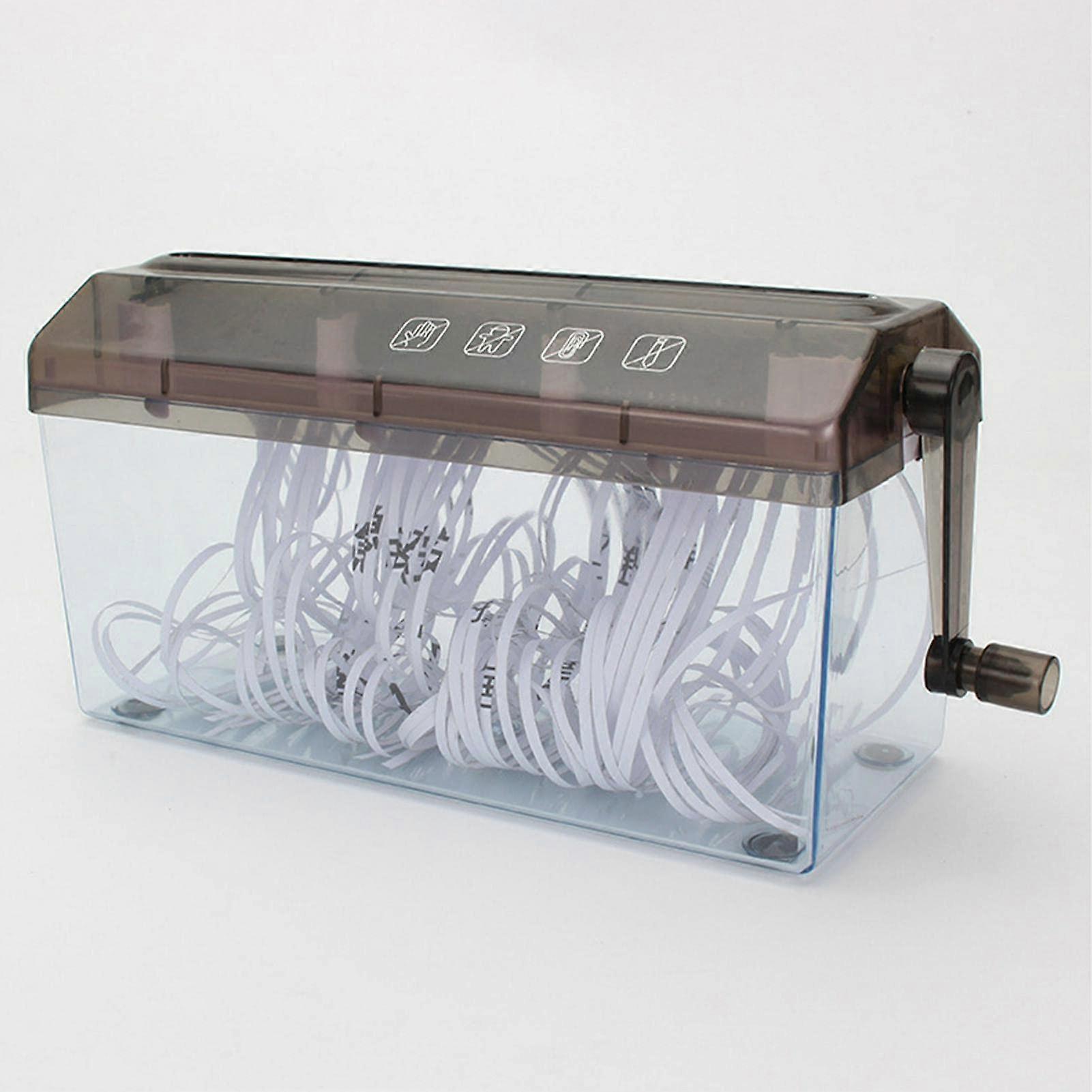 Mini paper shredder, portable, manual, home office, vertical 25x10x13.5cm