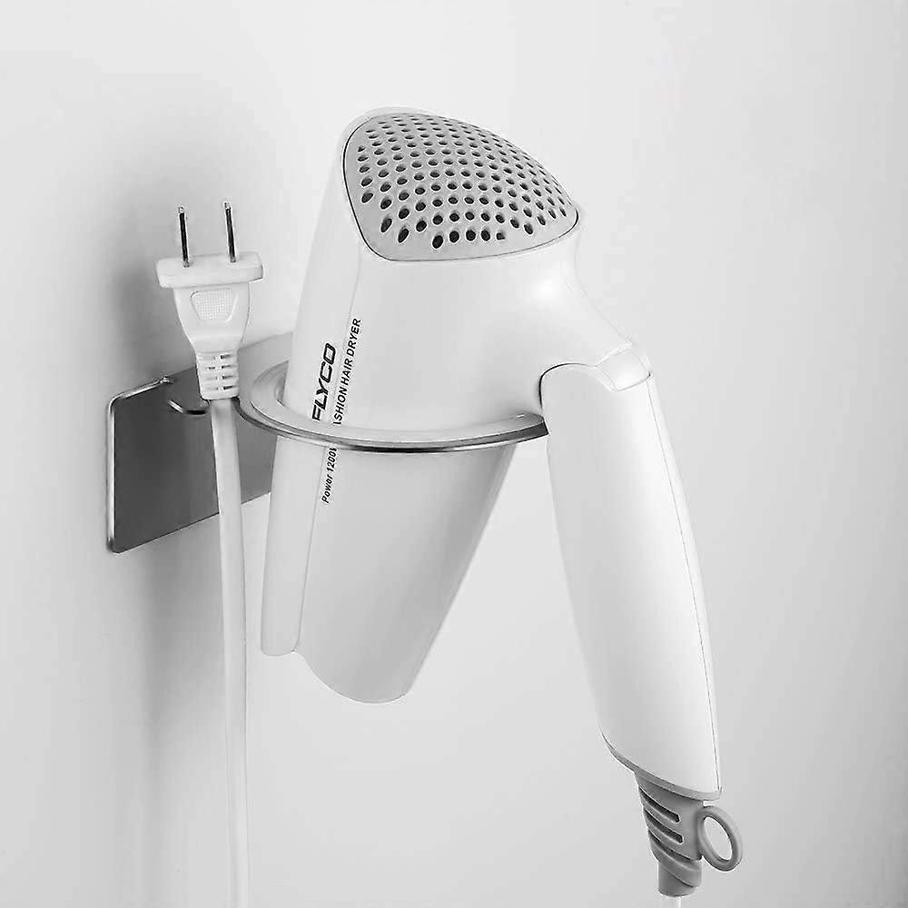 Hårfønerholder, rustfritt stål, selvklebende