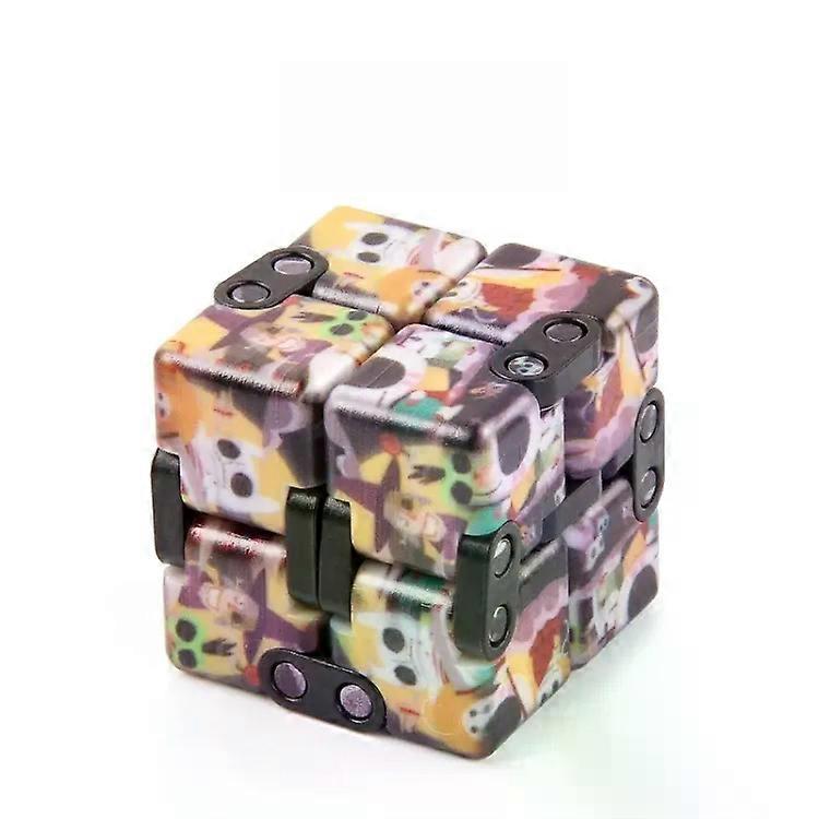 Magic Cube doigt jouet-3 PCS thème Halloween infini Flip pliage -, violet