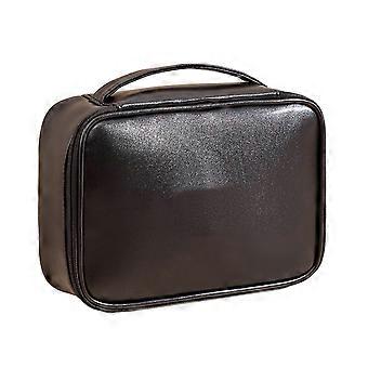 Cosmetica Tas Organizer Lederen Make-up Case Opslag voor Vrouwen Verstelbare Verdelers Make-up Borstels Case wit