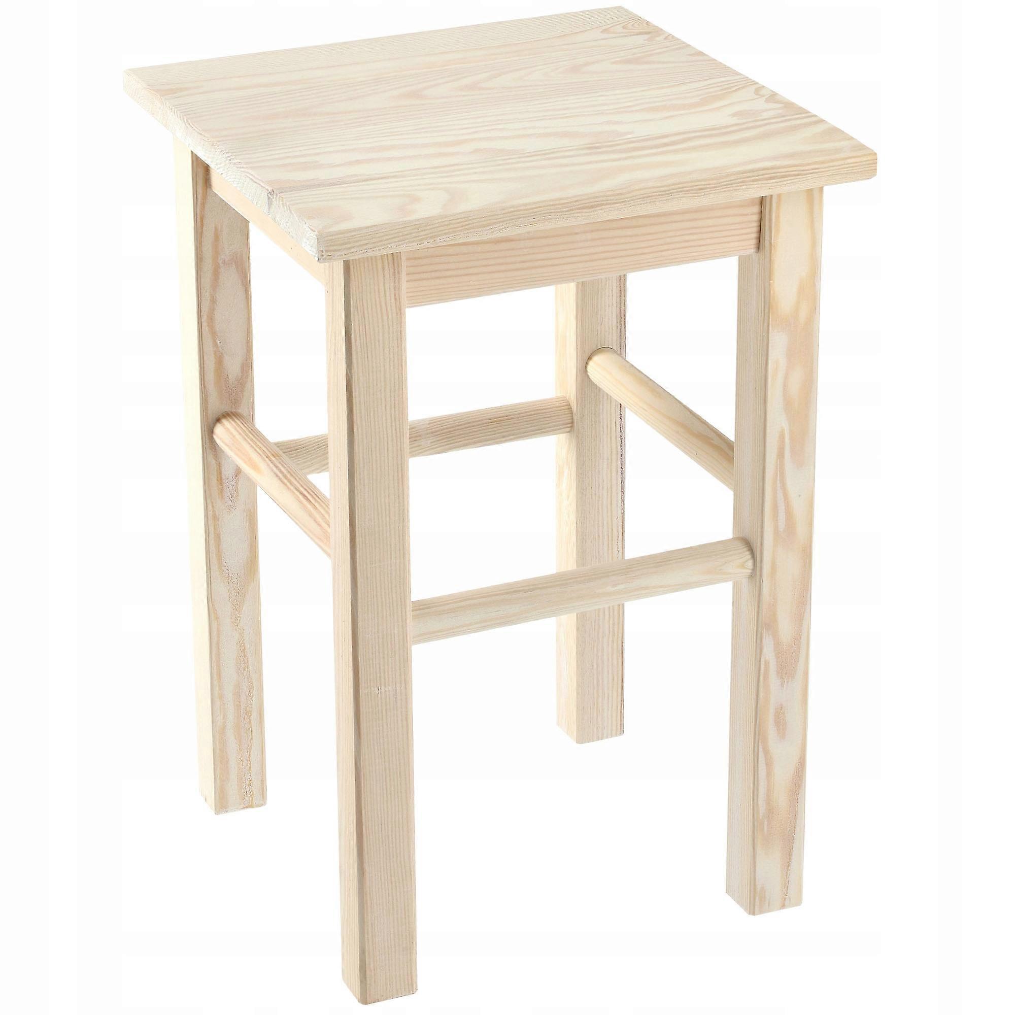 KADAX Träpall Kökspall Stol 43,5cm Solid Naturlig