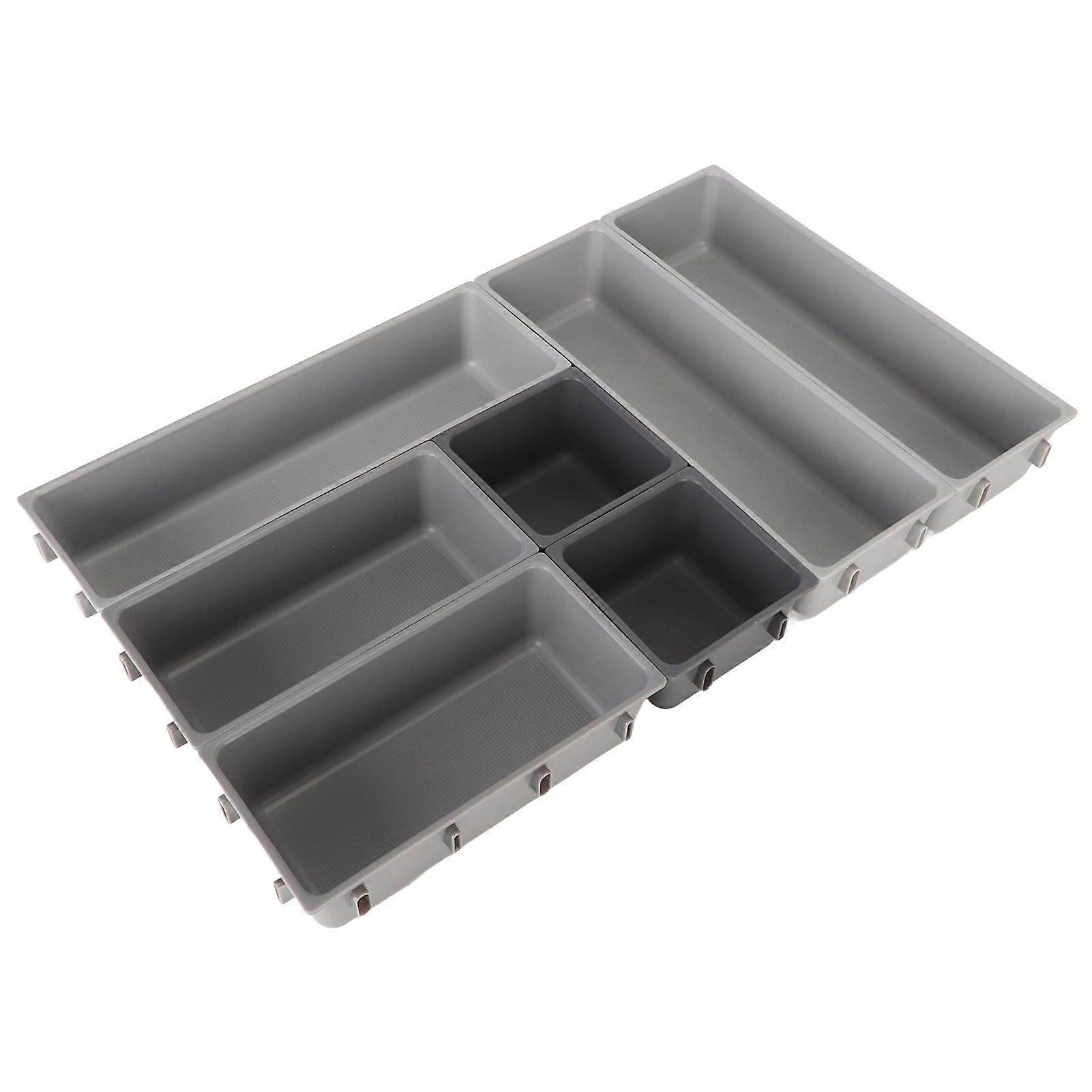 Silverware Drawer Organizer Sturdy Plastic Large Capacity Multifunction Utensil Organizer for Knife Fork Spoon