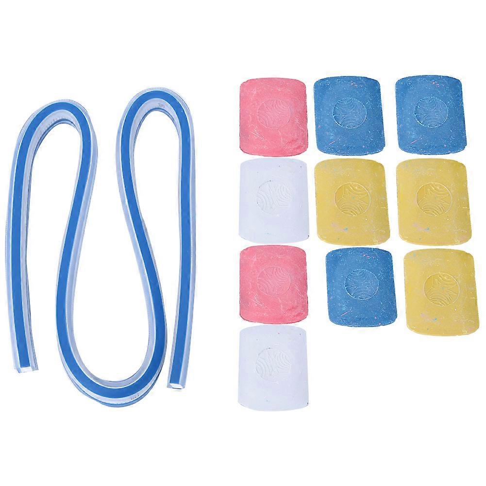 Plastic Flexible Curve Ruler Drawing Tape Measure Tool with 10Pcs Tailoring Chalk(50cm)