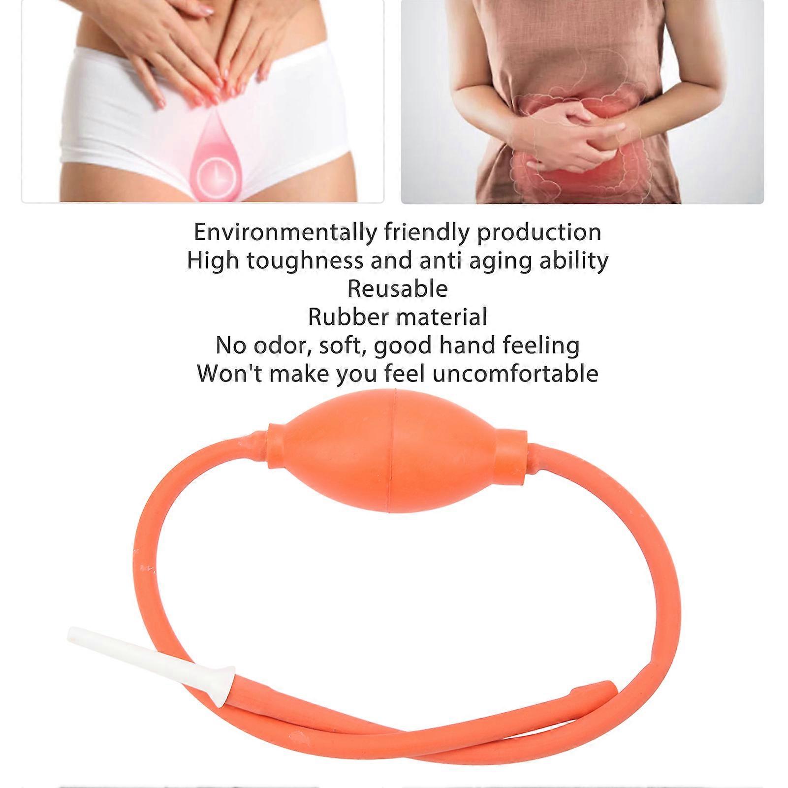 Reusable Enema Supplies, Sanitary And Non-leaky Single Mould, Pumping Action For Colon, Vagina, And Anus Cleansing, Hose Adapter For Easy Hook-Up