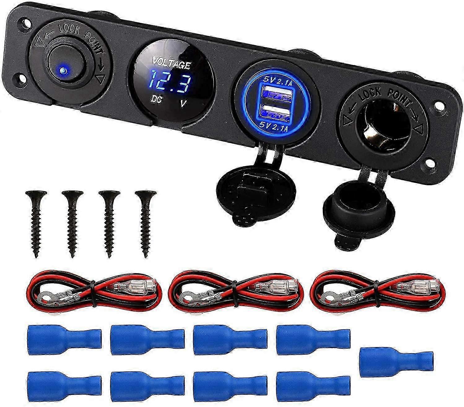 Usb-lataus ja savukkeensytyttimen pistorasia