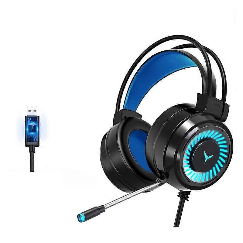 2 PCS G58 Head-Mounted Gaming Wired Headset con microfono, lunghezza del cavo: circa 2m, colore: nero 7.1 versione USB singola