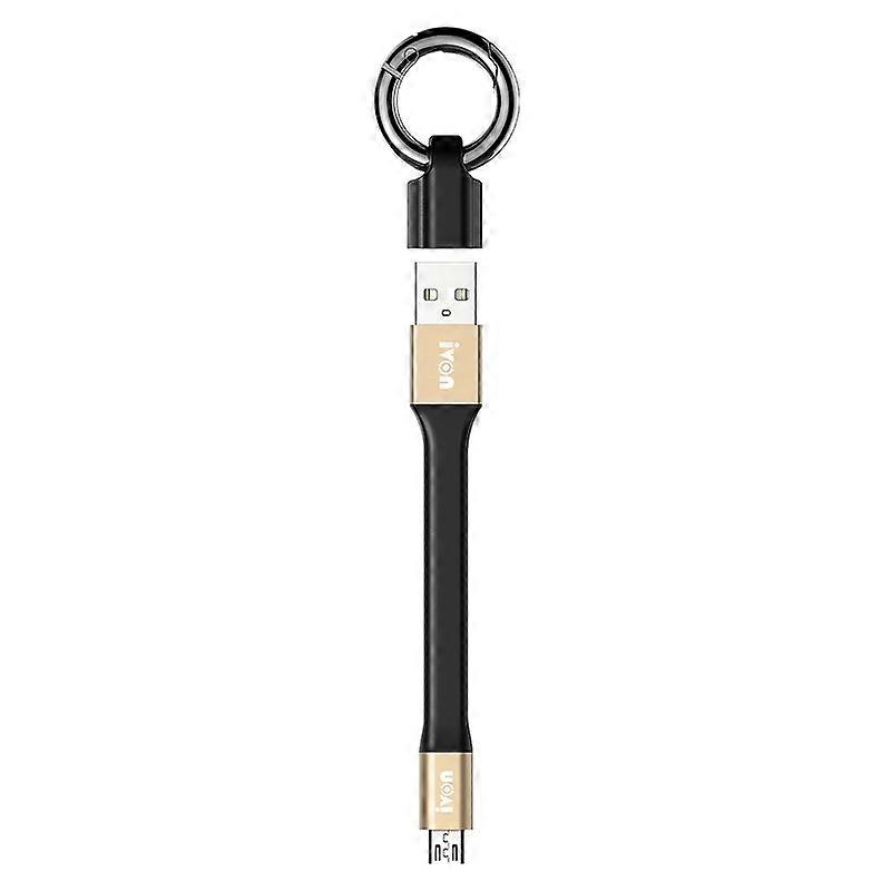 IVON CA90 3.1A Max USB to Micro USB Portable Data Cable with Ring, Length: 14.5cm