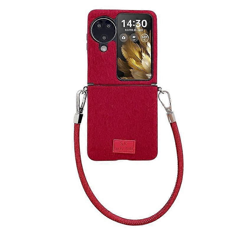 Comfortable Short Plush Full Coverage Phone Case with Wrist Strap