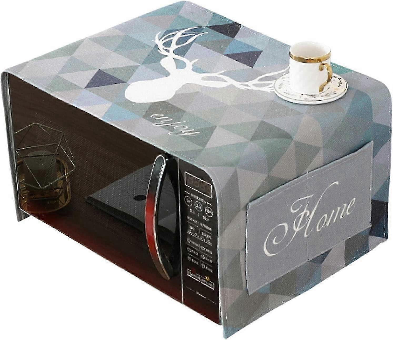 Microwave Oven Dust Cover - Dust Proof Cotton Machine Protector, Decorative Cover