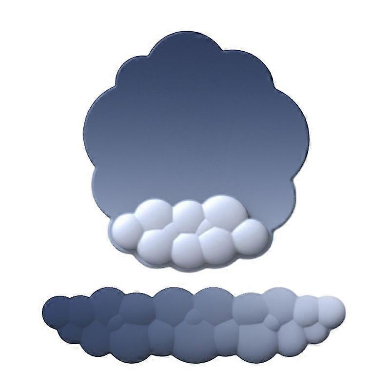 AComfortable Cloud-patterned Keyboard Wrist Support Anti Slip Soft PU Mouse Pad