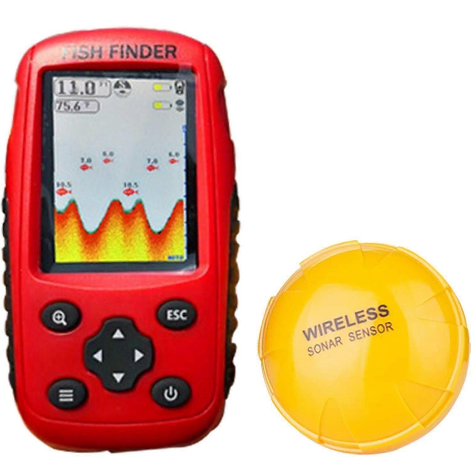 Portable Rechargeable Fish Finder Wireless Sonar Sensor Fishfinder Depth Locator