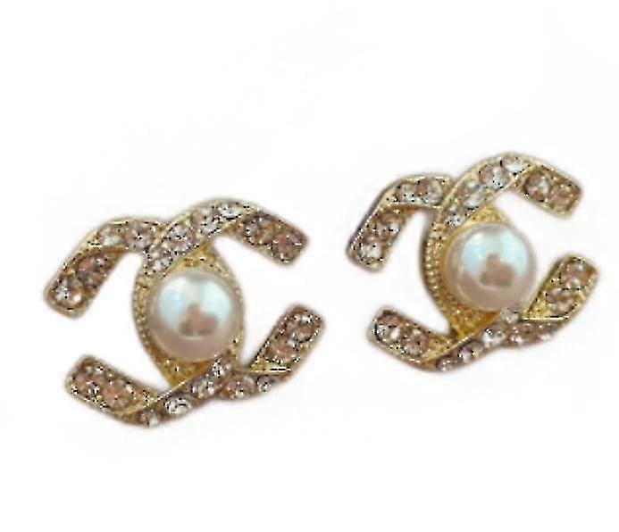 (x Shaped Pearl Stud Earrings