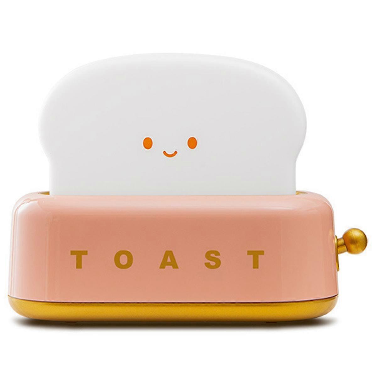 Toast Night Light Toaster Desktop Light Children'S Night Light Cute Bedroom Bedside Lamp