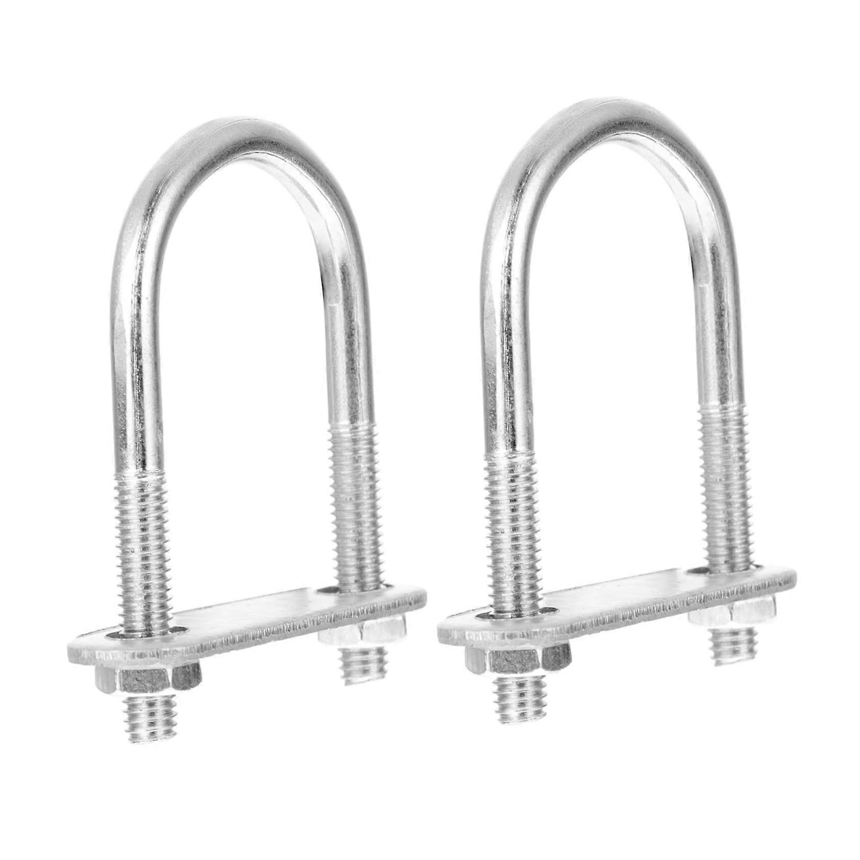 25pcs U Type Screws U Shaped Tube Clamps Durable Greenhouse Accessories for Secure Tube Connections Silver Finish