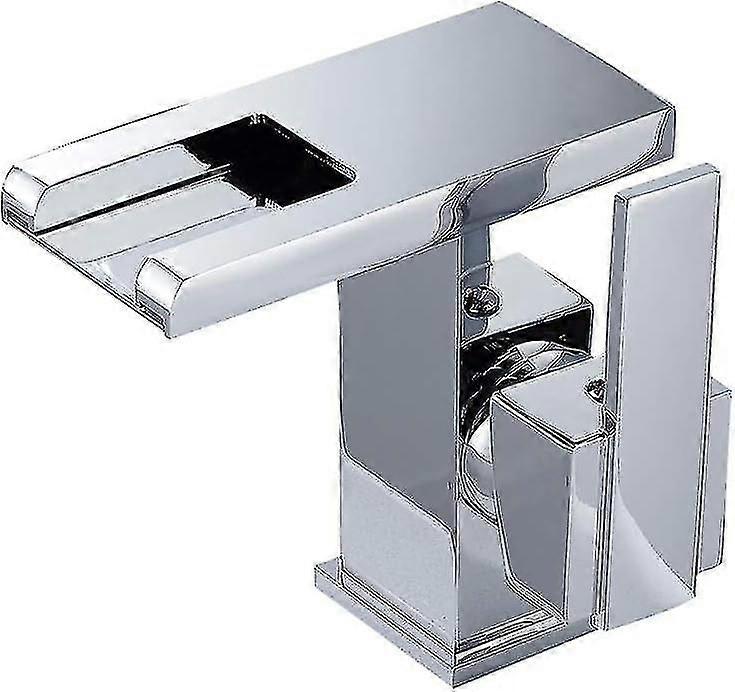 Led Waterfall Bathroom Faucet - Silver Finish