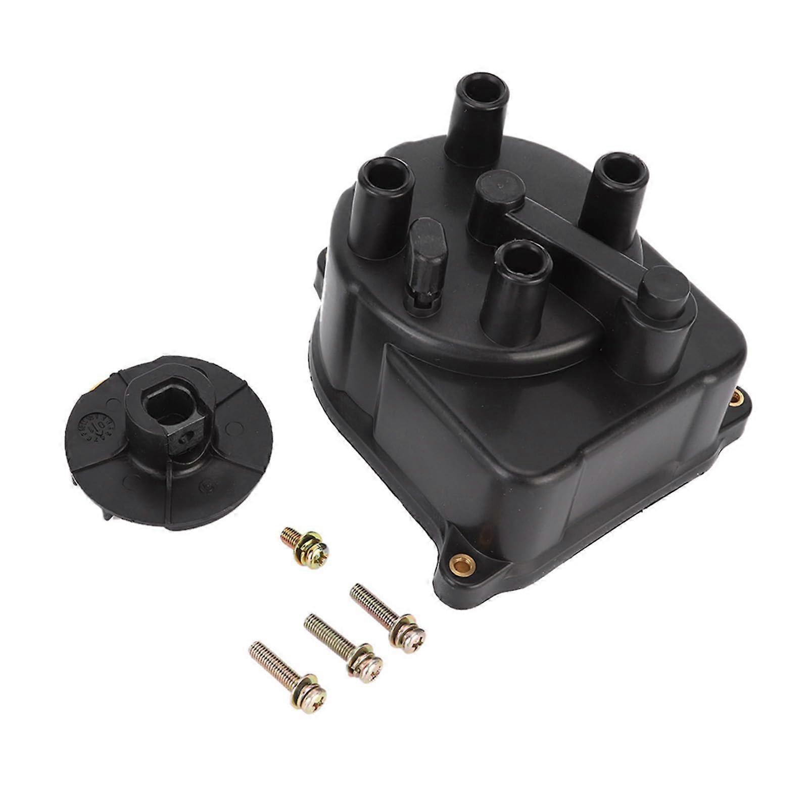 Distributor Cap Cover 30102 PT2 026 Durable High-Temperature ABS for 1992-2000 Vehicles, 2-Piece Set with Screws