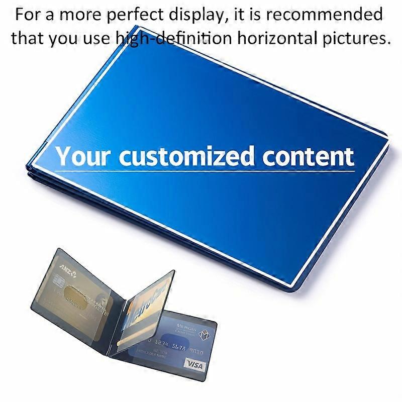 حامل معرف سبائك الألومنيوم الرفيع للغاية على الوجهين قابل للتخصيص للتراخيص وبطاقات الائتمان - Portab