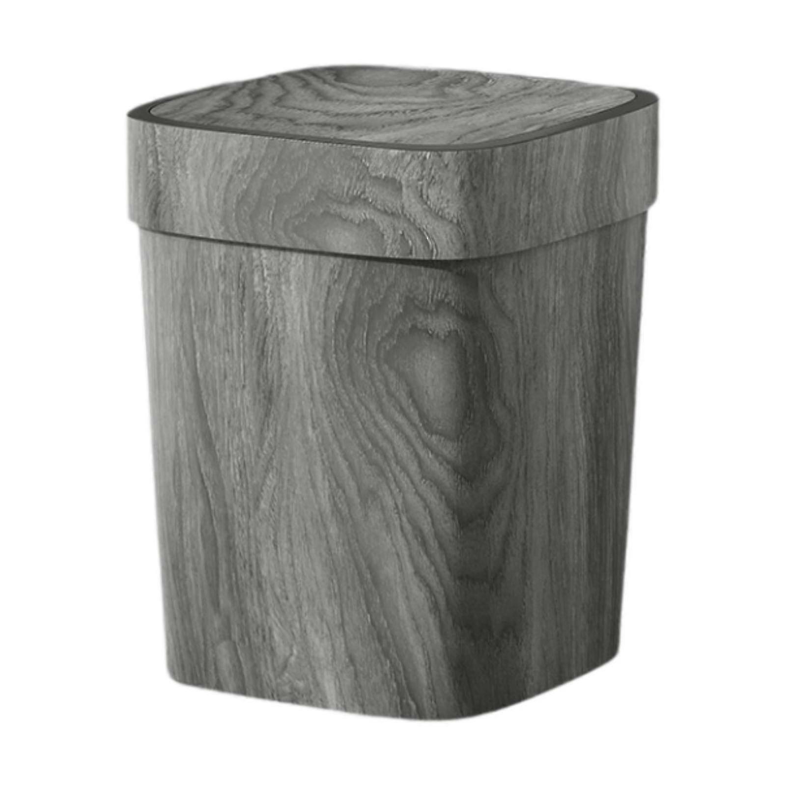 Multipurpose Nonslip Trash Can for Kitchen Bathroom, Waste Bin with Handle Garbage Container Storage Bucket